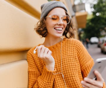 A smiling woman